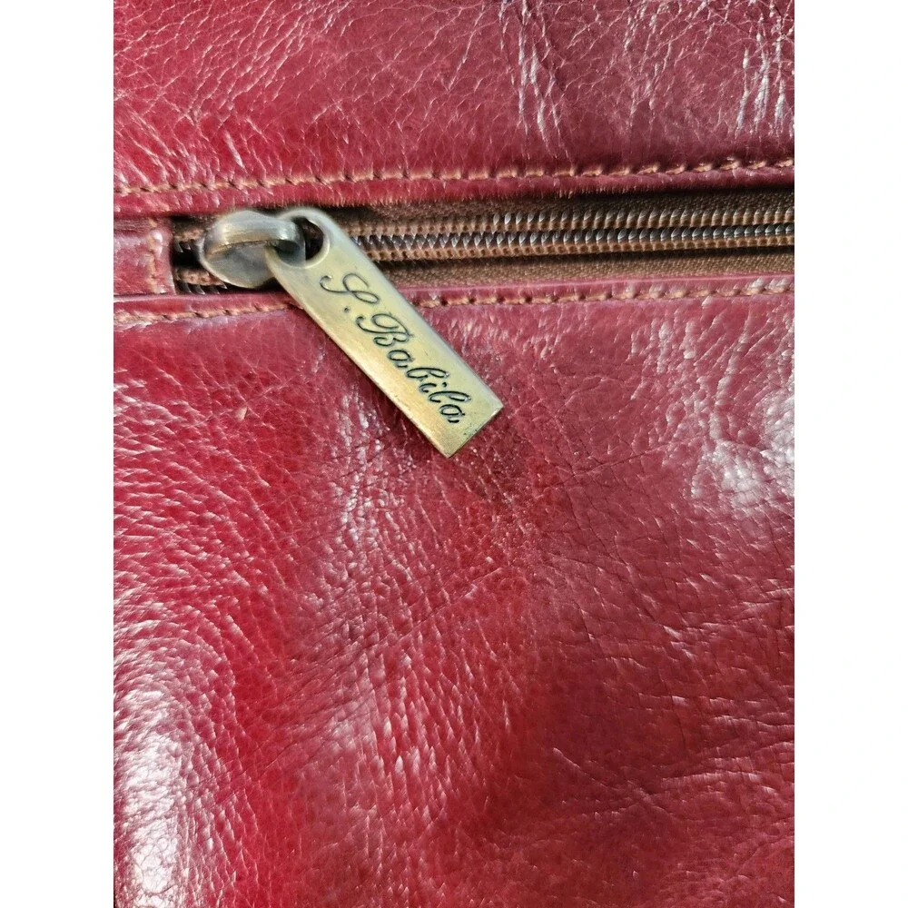 S. Babila Milano Genuine Italian Grain Leather Portfolio Briefcase Document Case